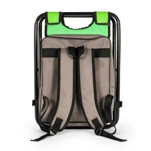 Folding Camping Stool Backpack Cooler Trio - Green