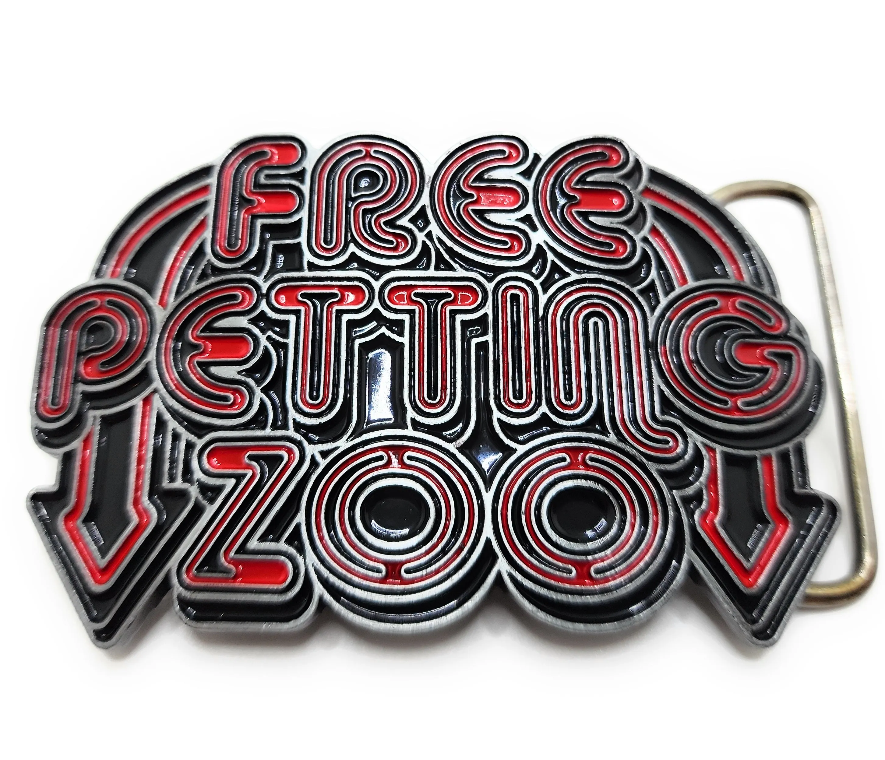 FREE PETTING ZOO Belt Buckle Funny