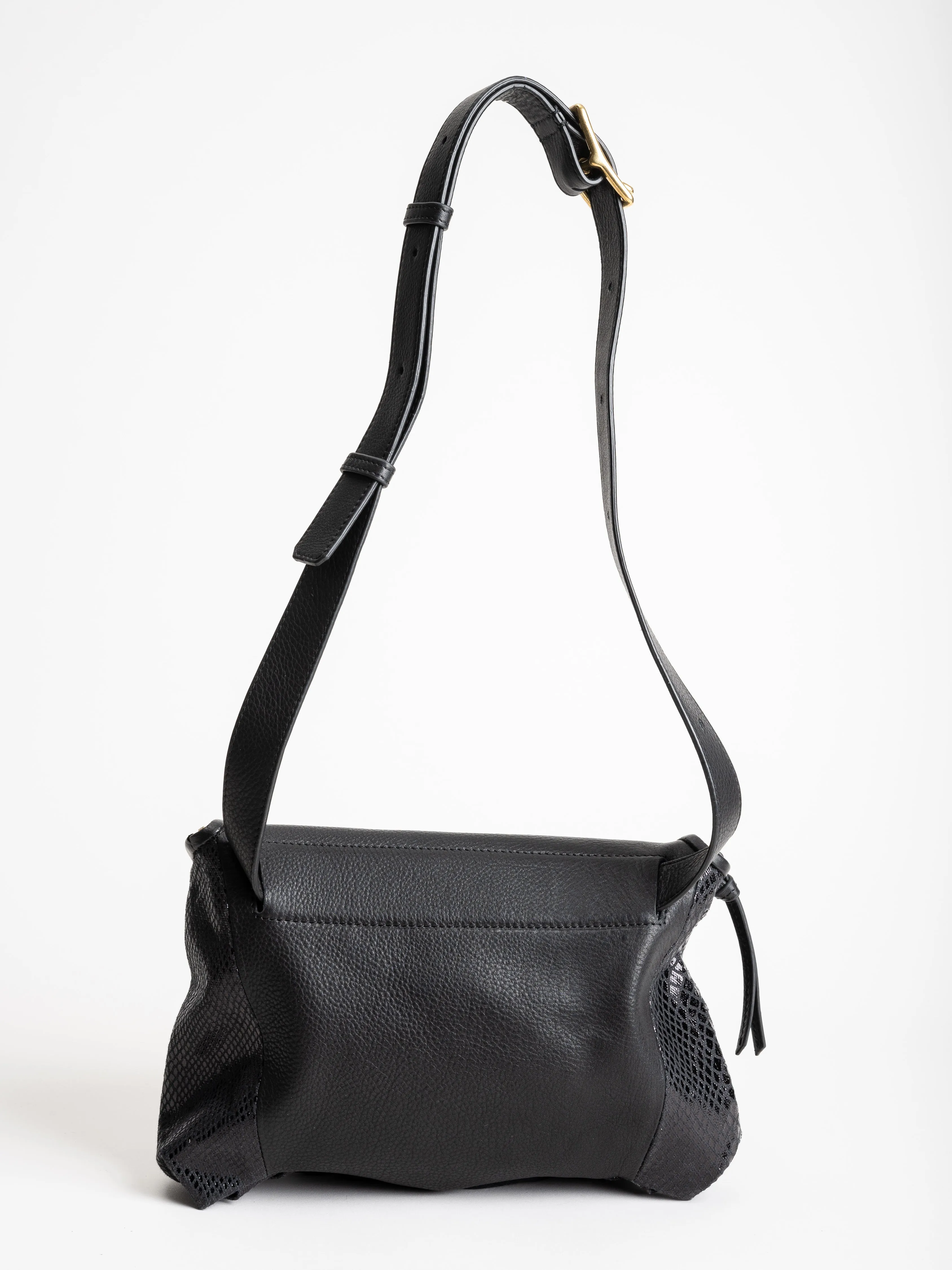 furtivo belt bag - black snake skin