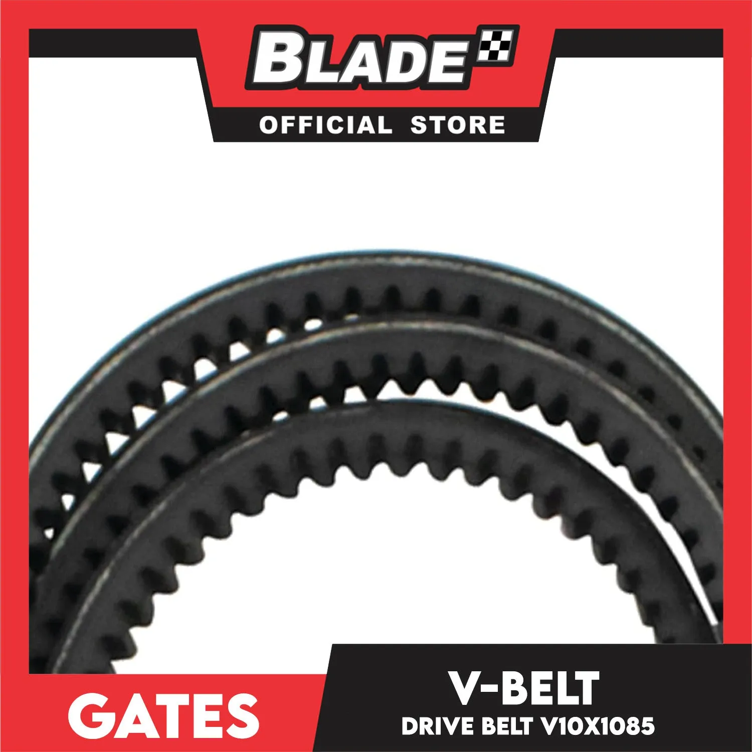 Gates Automotive Drive V-Belt Fan Belt Extend V10X1085 For Hyundai, Jeep, and Mitsubishi