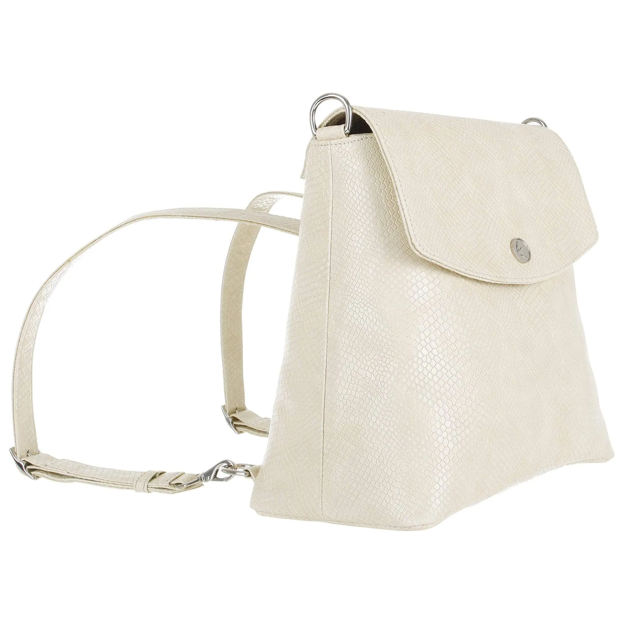 Gemma Vegan Leather Backpack | Cream