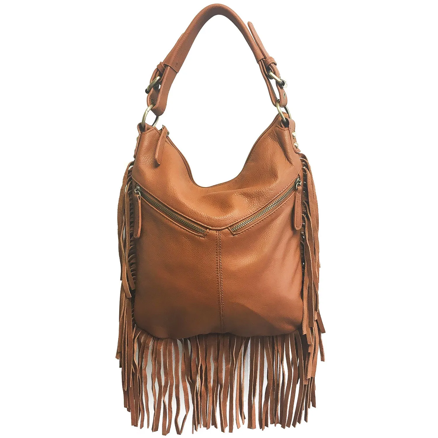 Genuine Leather Fringe Collection, Locking CCW Purse