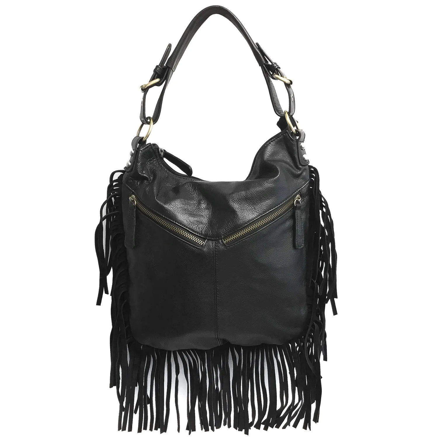 Genuine Leather Fringe Collection, Locking CCW Purse