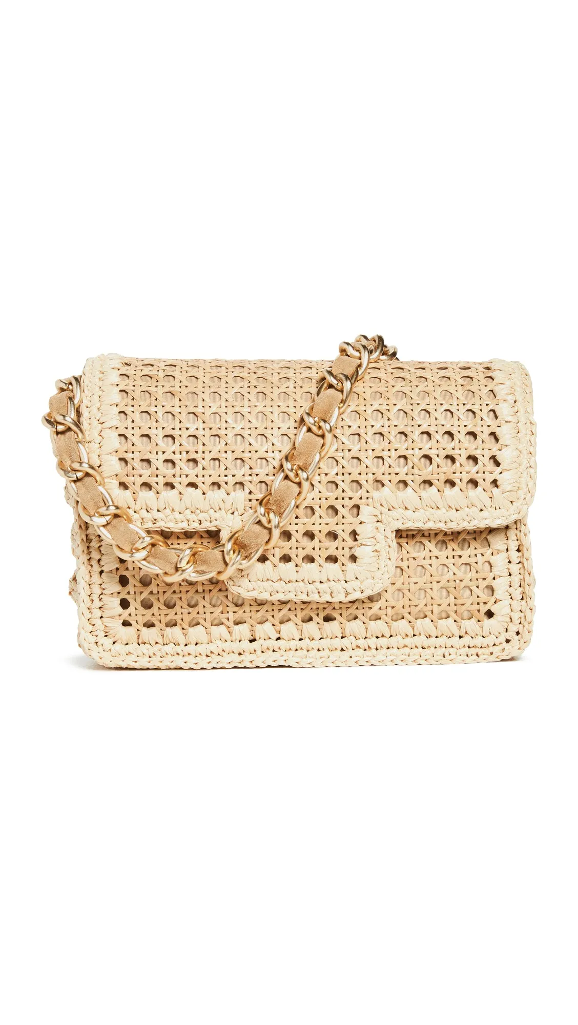 Ginevra Raffia and Rattan Bag Natural