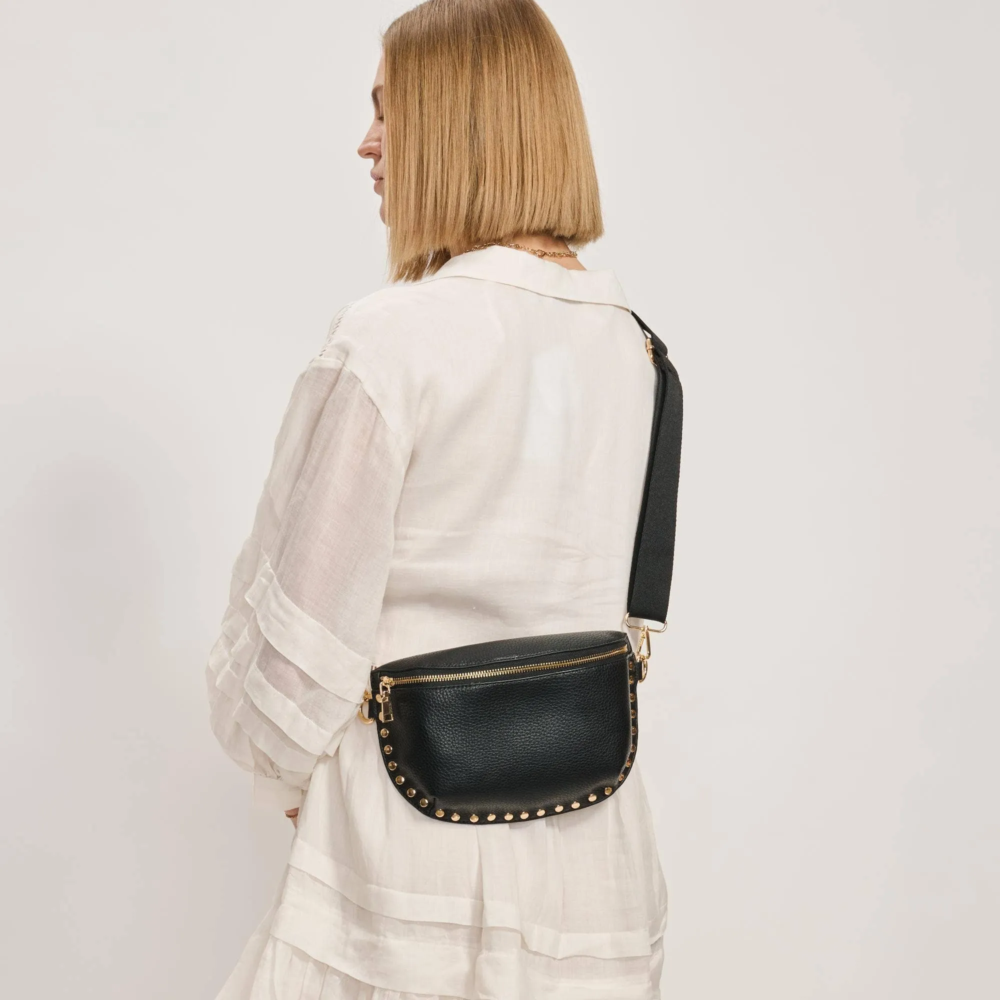 Gizelle Belt Crossbody Bag | Black
