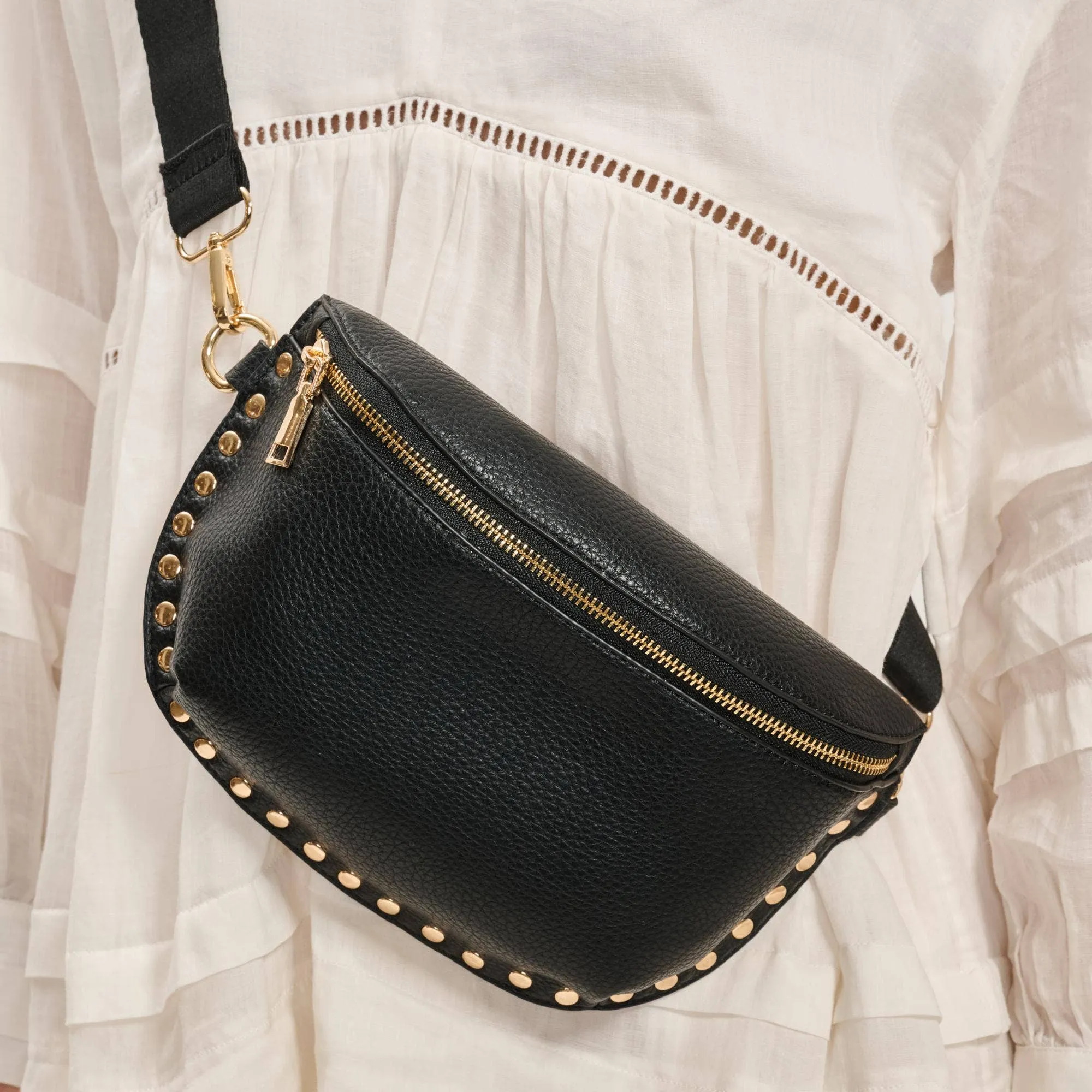 Gizelle Belt Crossbody Bag | Black