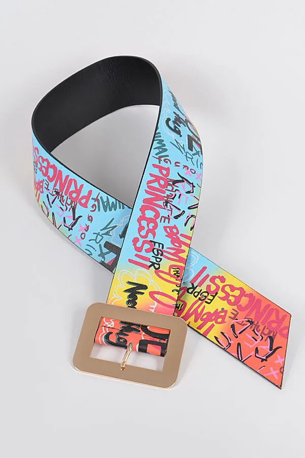 Graffiti Waist Belt- Multi