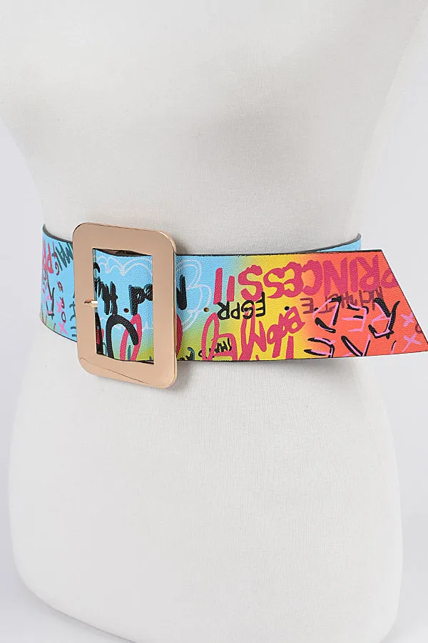 Graffiti Waist Belt- Multi