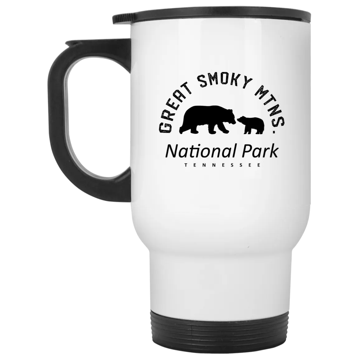Great Smoky Mtns - 14 oz.White Travel Mug