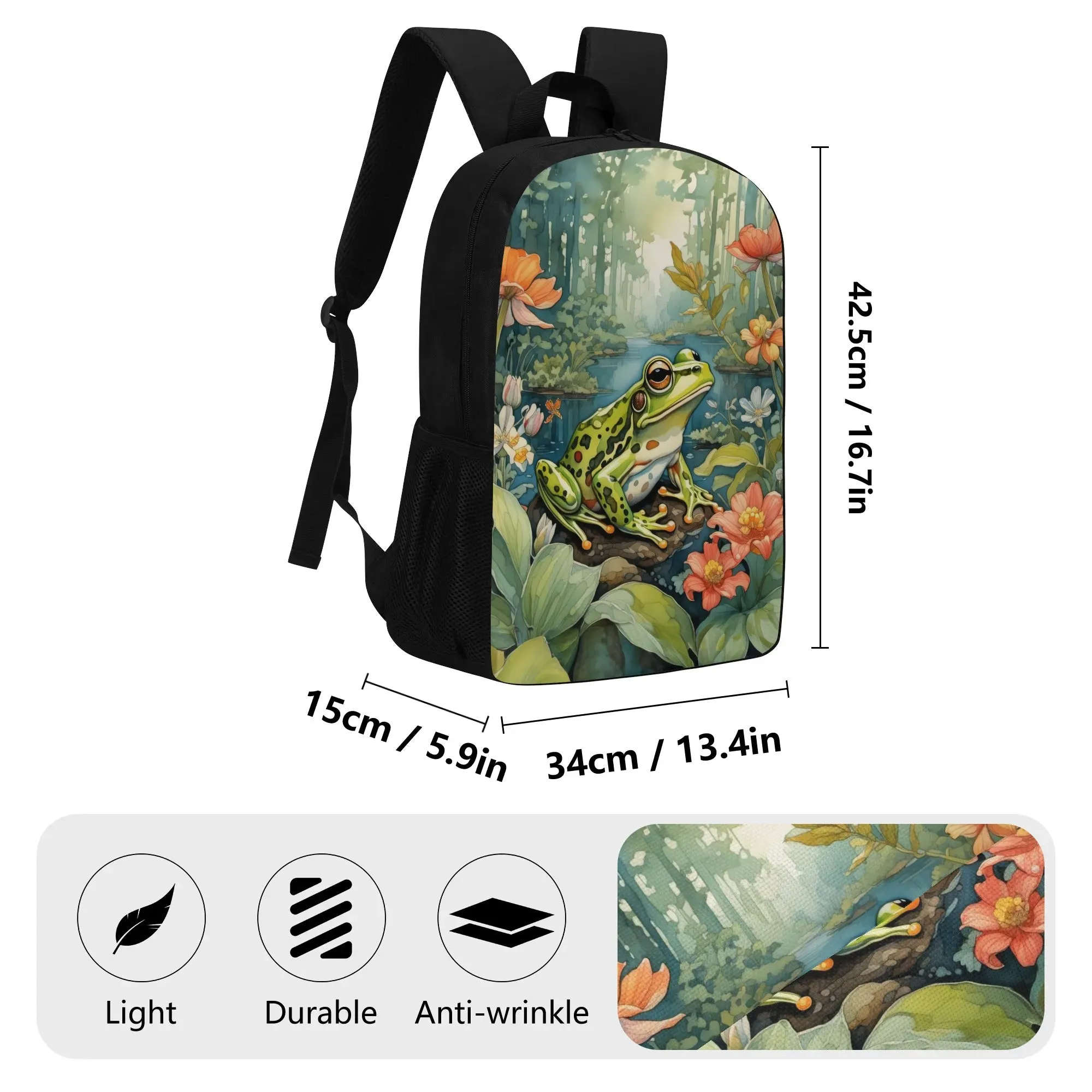 Green Frog 17 Inch Laptop Backpack