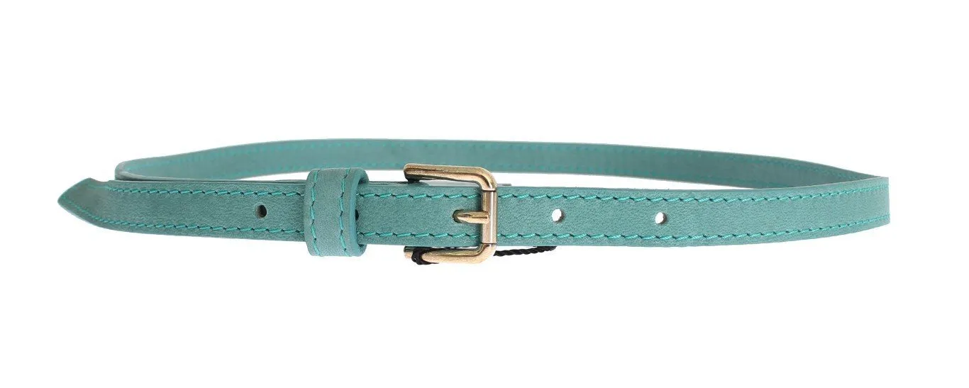 Green leather belt