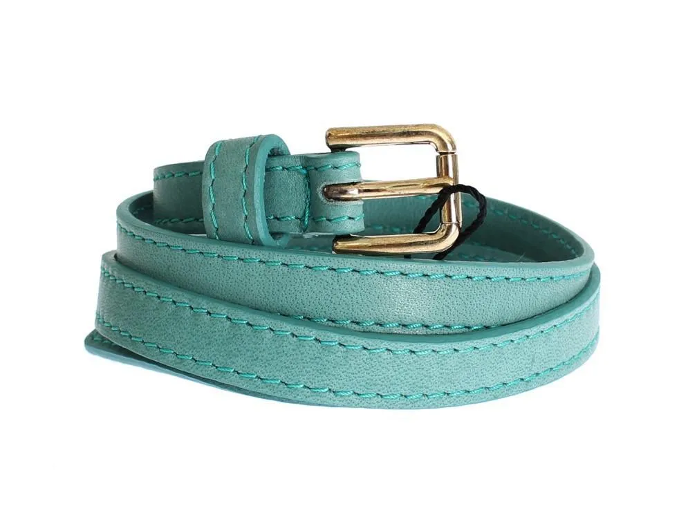 Green leather belt