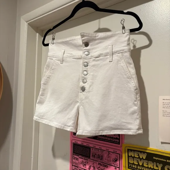 GRLFRND The Brynn Short in Hot Sugar High Rise Sailor Button Fly Spring Summer