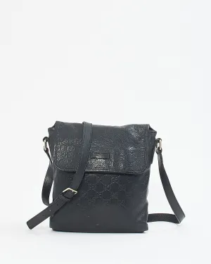 Gucci Black GG Leather Crossbody Bag