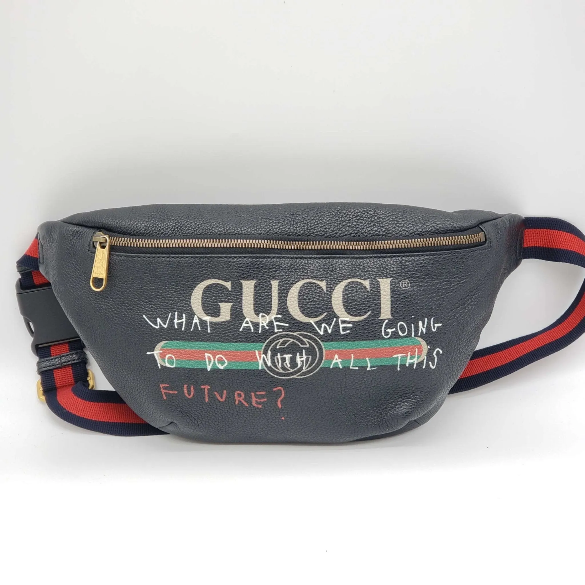 Gucci Black Leather Belt Bag