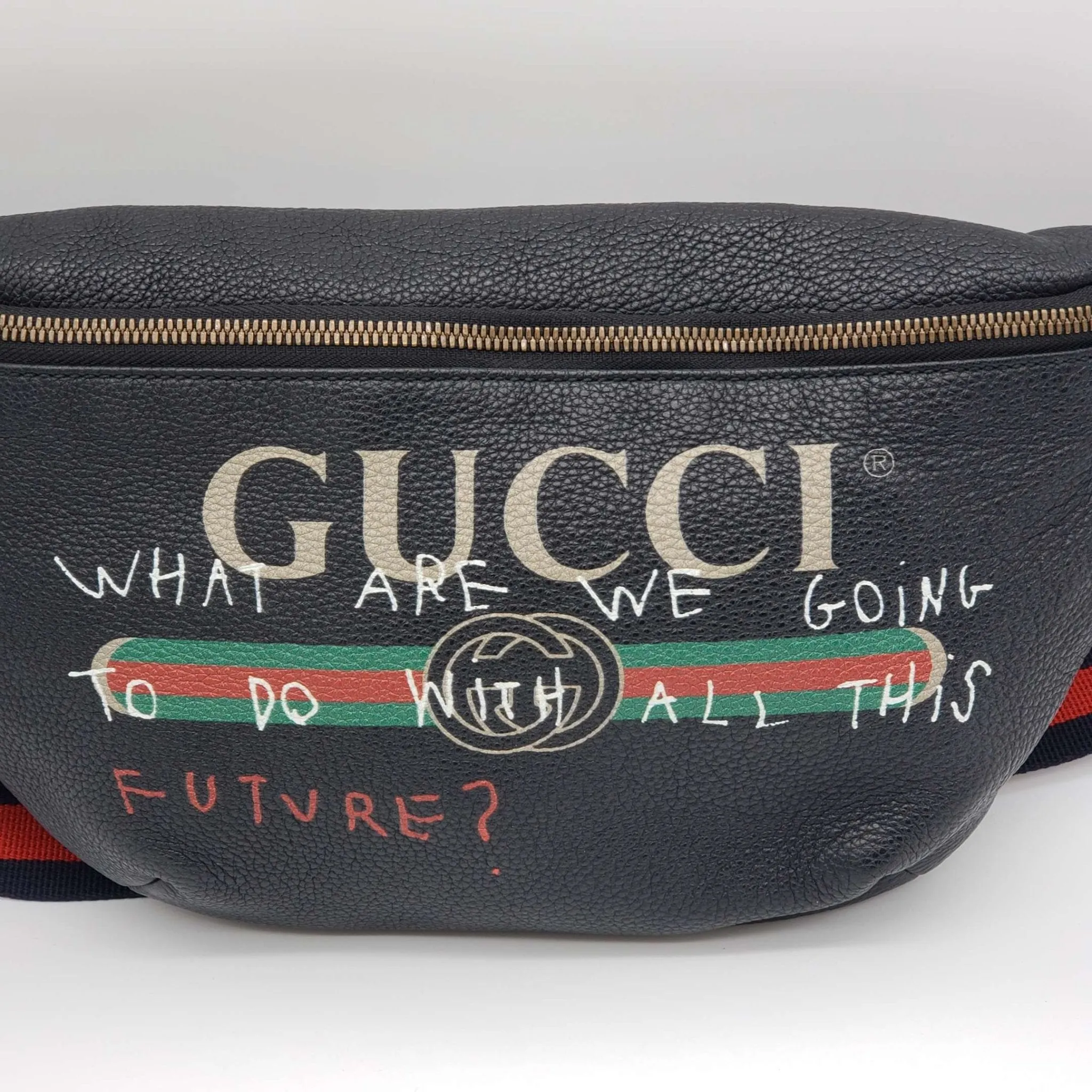 Gucci Black Leather Belt Bag