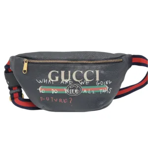 Gucci Black Leather Belt Bag