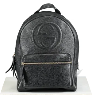 Gucci Black Soho Chain Leather Backpack One Size