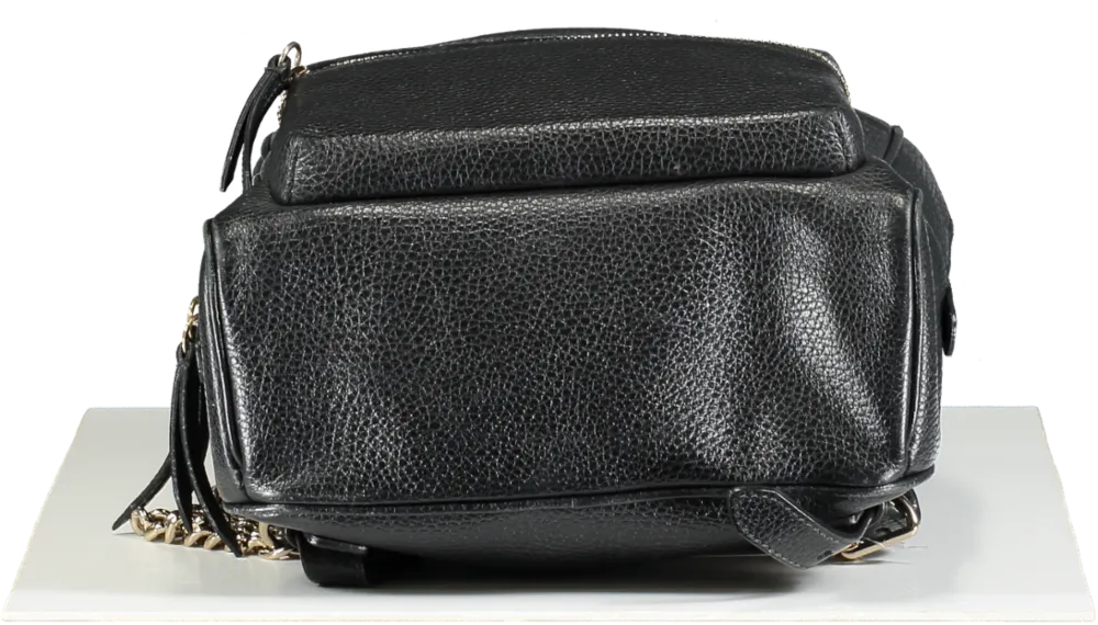 Gucci Black Soho Chain Leather Backpack One Size