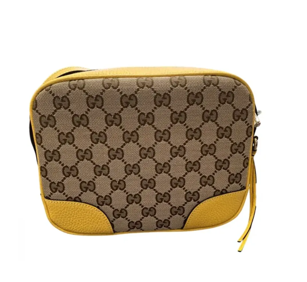 Gucci Canvas Supreme Camera Bag Yellow