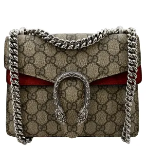 GUCCI Dionysus Mini GG Supreme Canvas Crossbody Bag Beige 421970