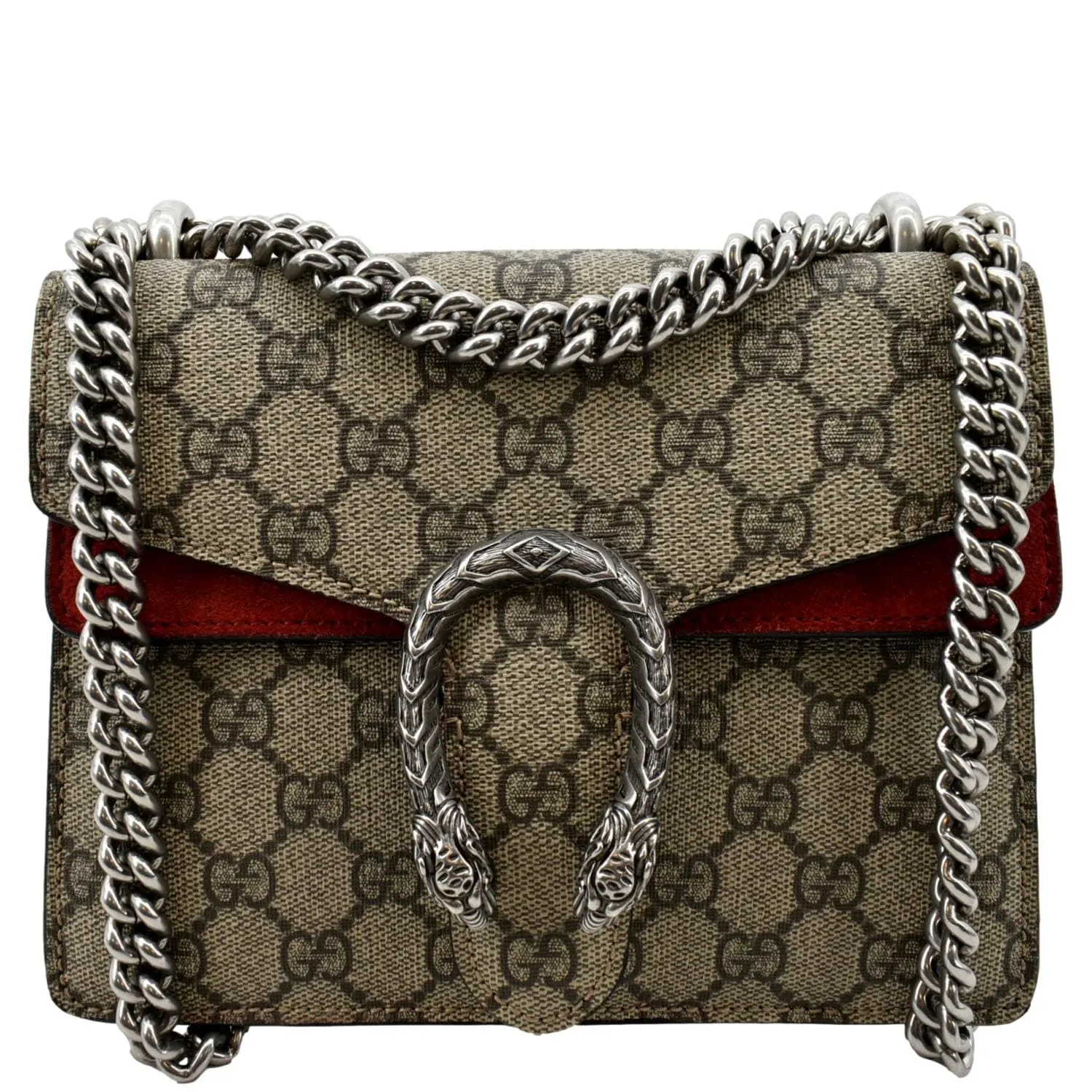 GUCCI Dionysus Mini GG Supreme Canvas Crossbody Bag Beige 421970