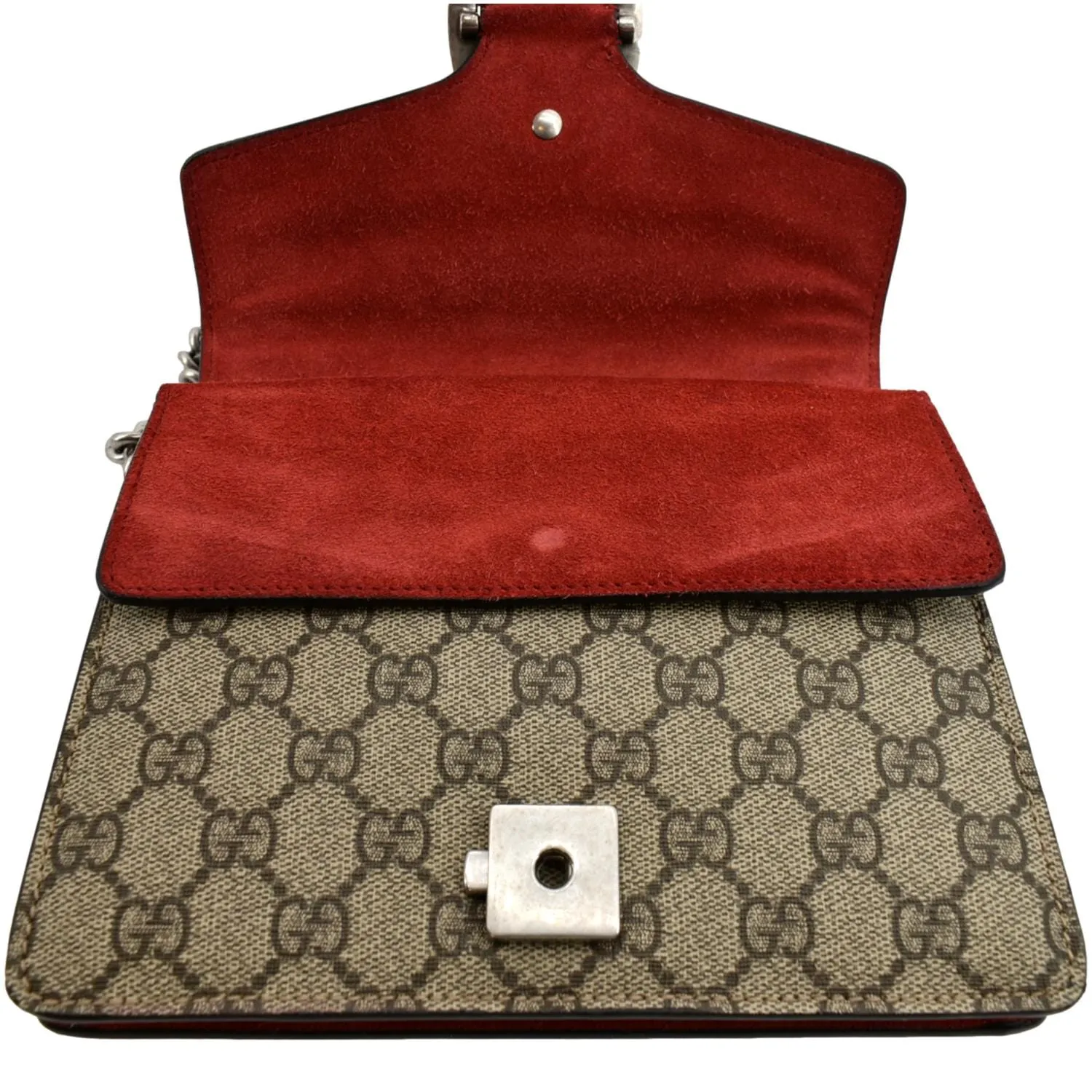 GUCCI Dionysus Mini GG Supreme Canvas Crossbody Bag Beige 421970