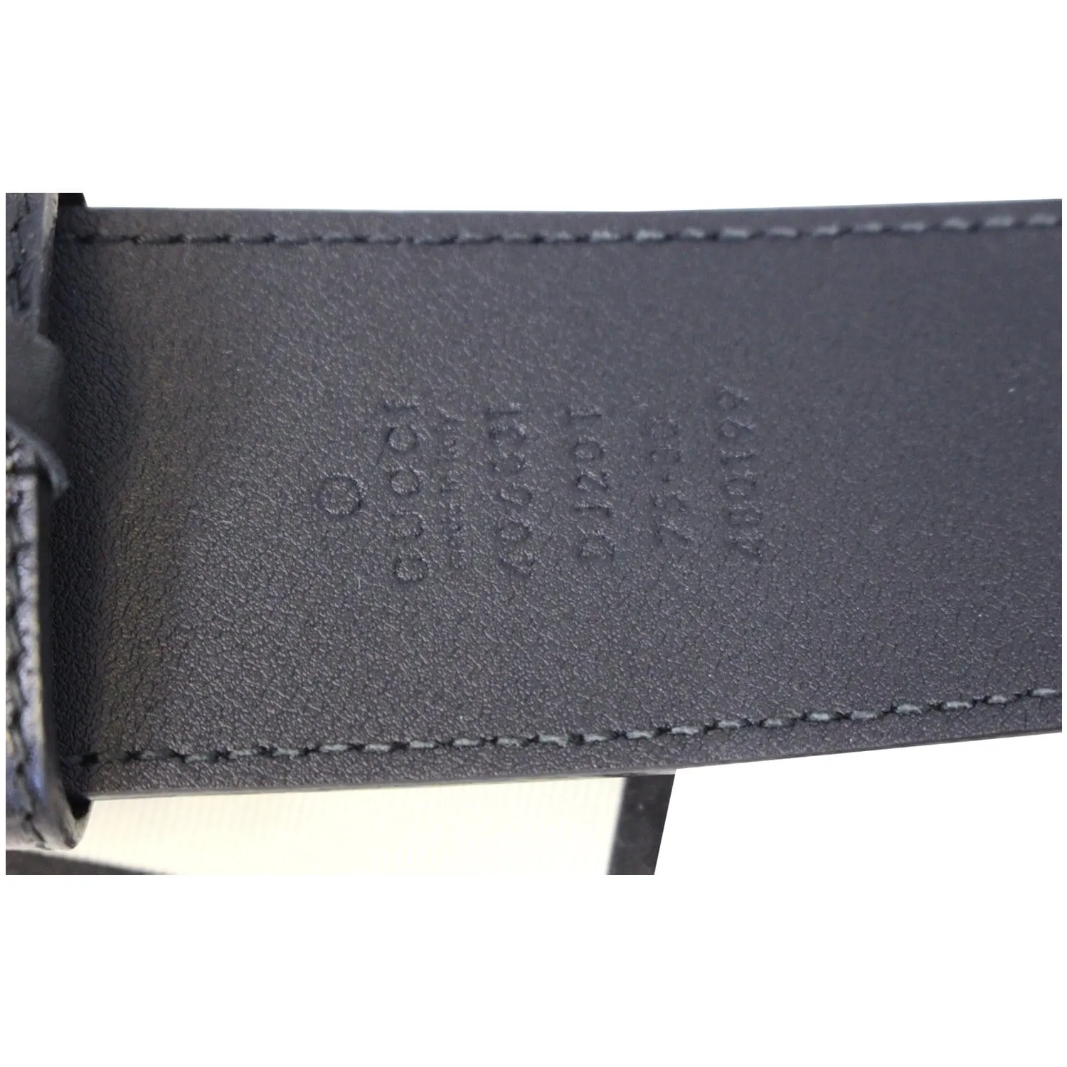 GUCCI Double G Buckle Leather Belt Black Size 37