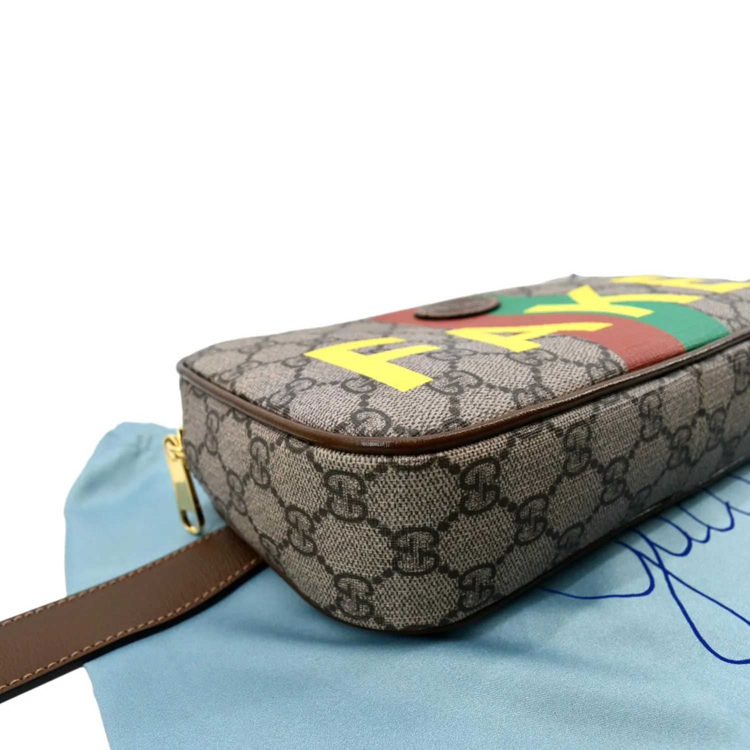 GUCCI Fake/Not GG Supreme Canvas Belt Bag Beige 602695
