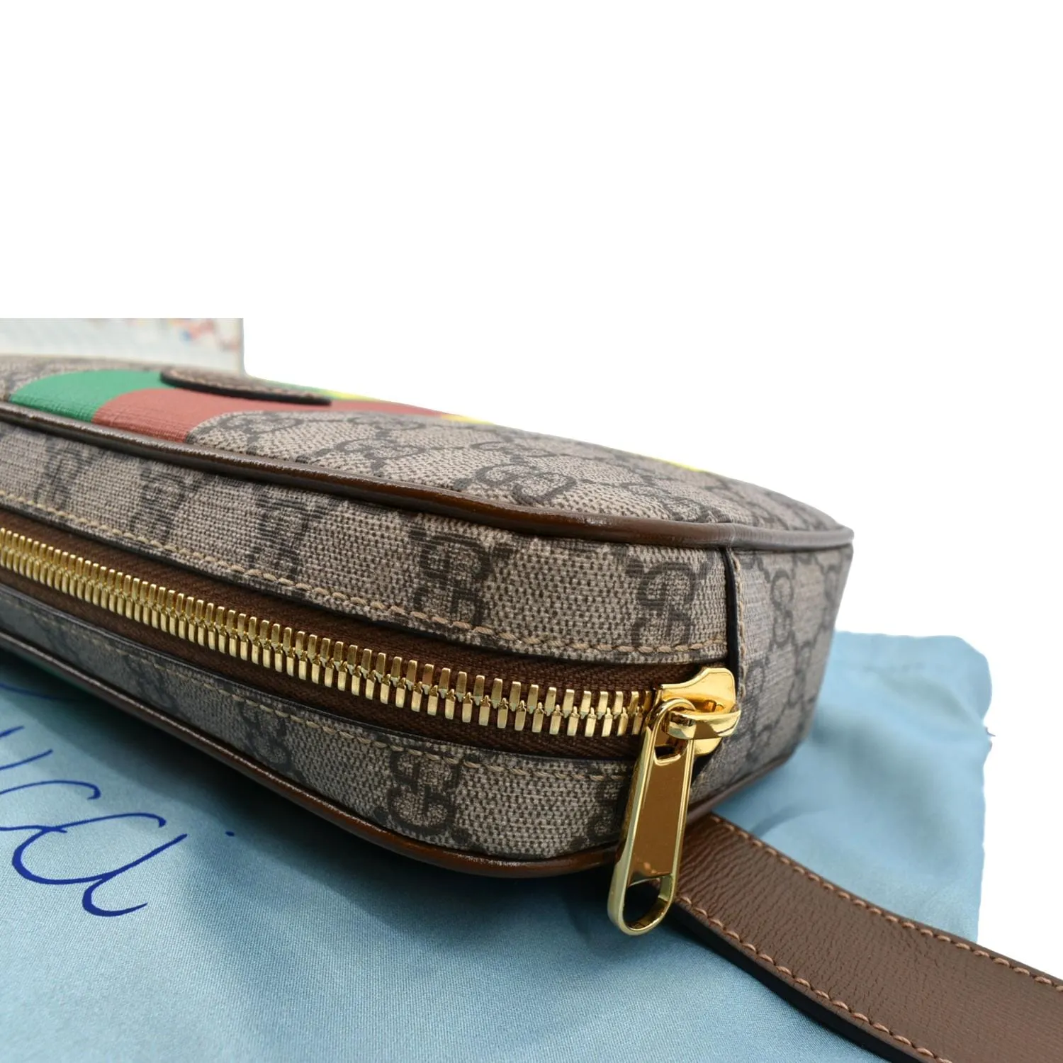 GUCCI Fake/Not GG Supreme Canvas Belt Bag Beige 602695