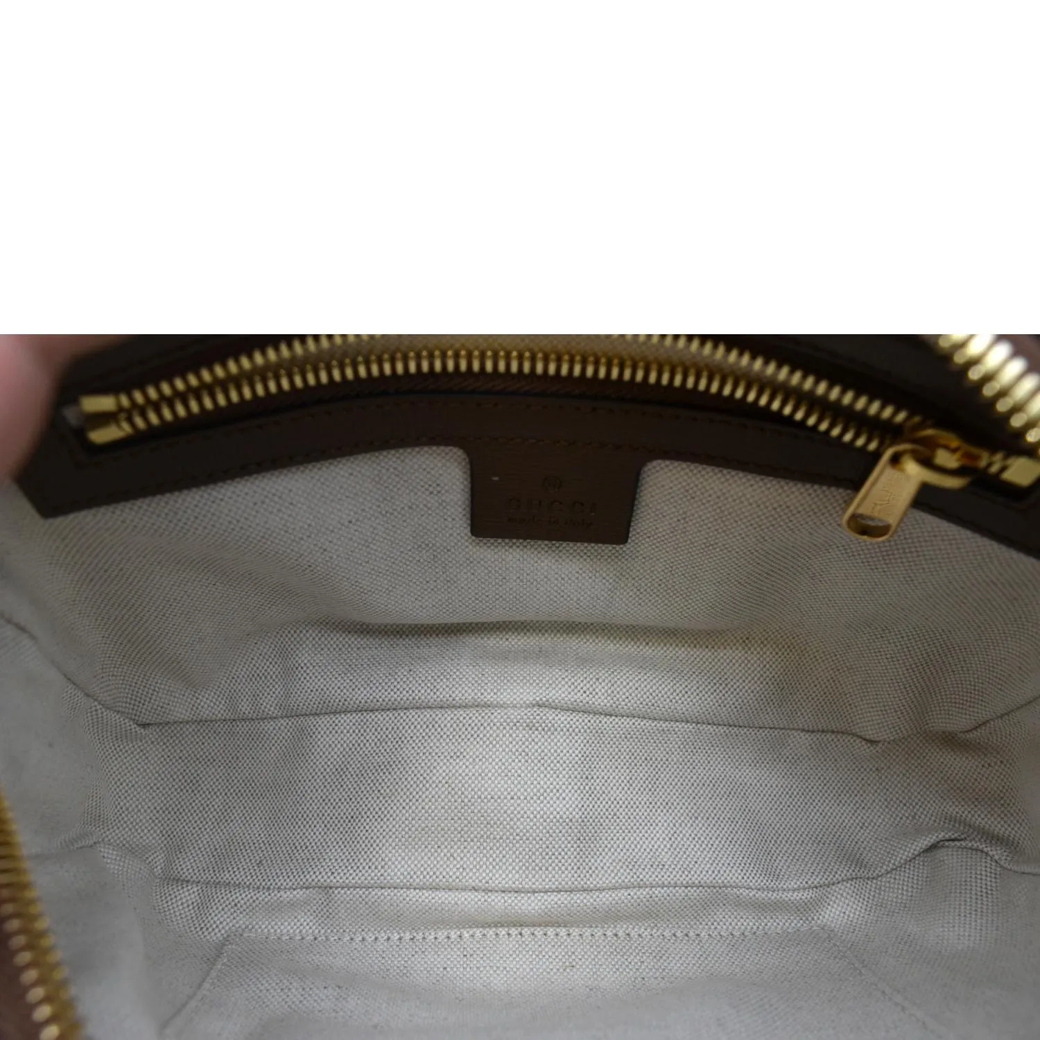 GUCCI Fake/Not GG Supreme Canvas Belt Bag Beige 602695