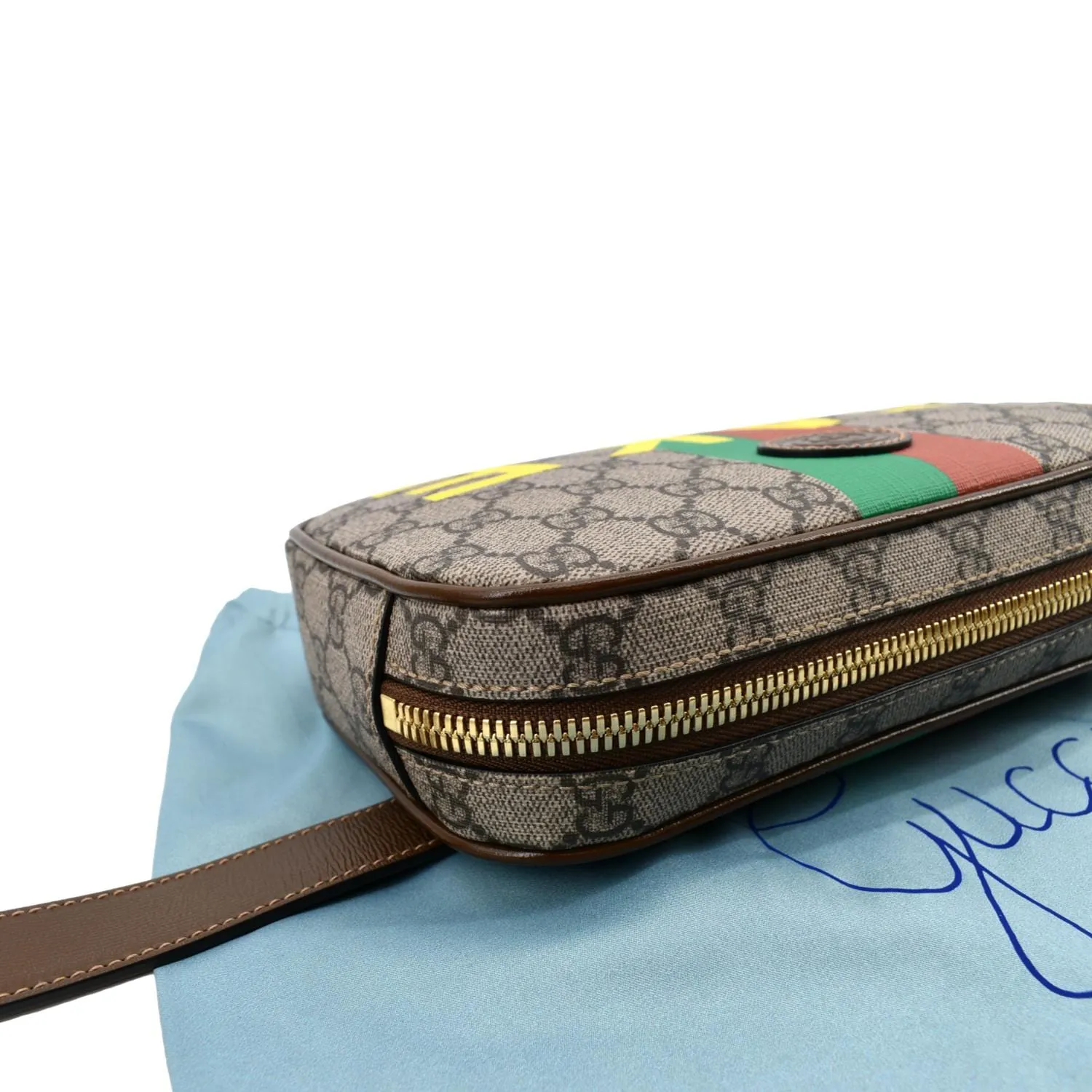 GUCCI Fake/Not GG Supreme Canvas Belt Bag Beige 602695