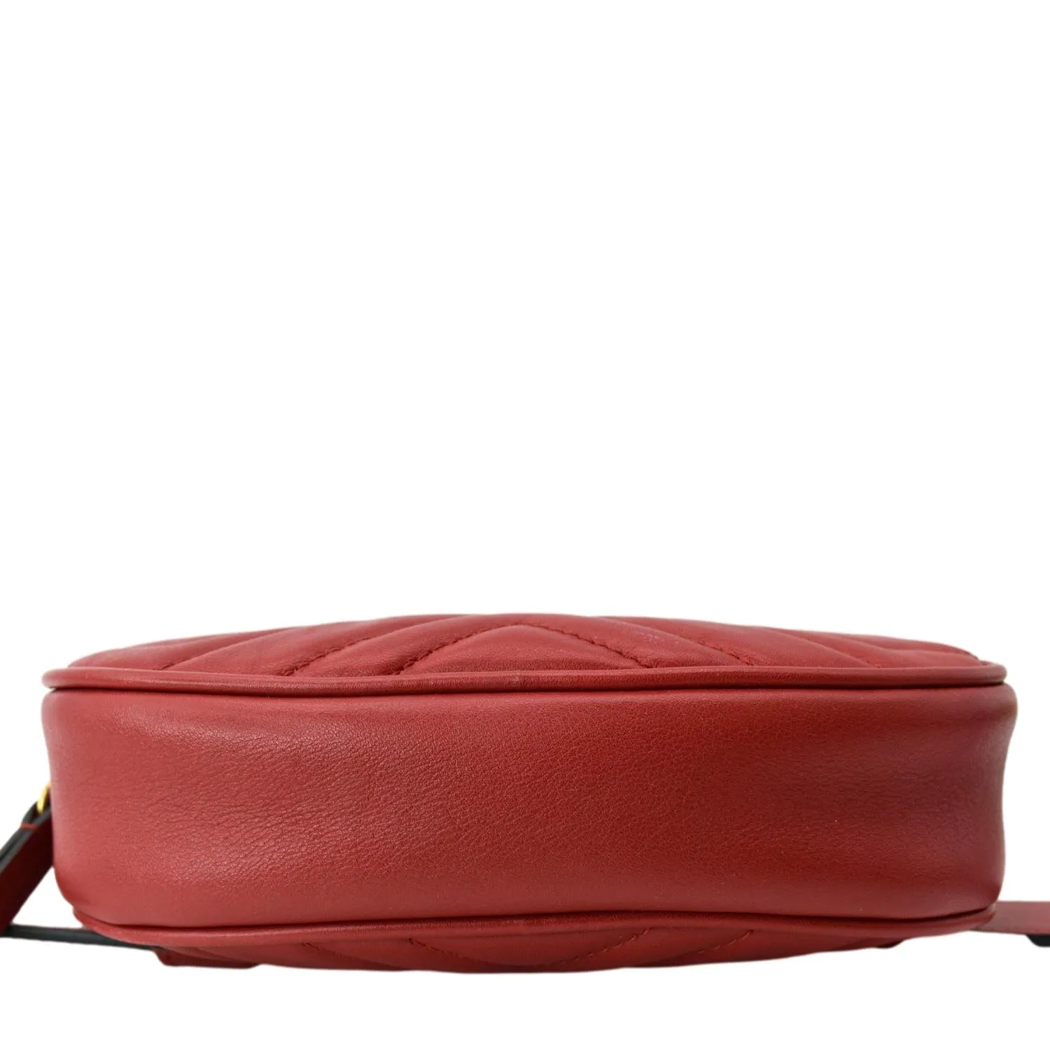 GUCCI GG Marmont Matelasse Leather Belt Bag Red 476434