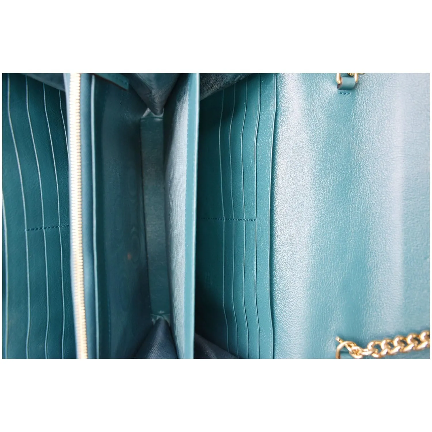 GUCCI GG Marmont Mini Matelasse Leather Chain Crossbody Bag Blue 573807