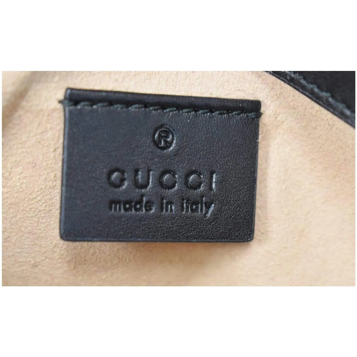 GUCCI GG Marmont Super Mini Leather Crossbody Bag Black 476433