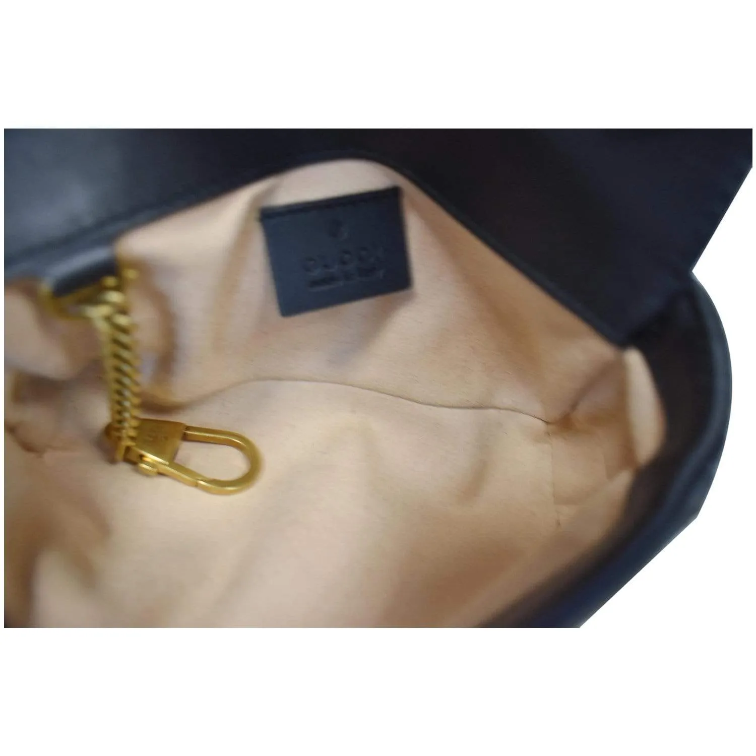 GUCCI GG Marmont Super Mini Leather Crossbody Bag Black 476433