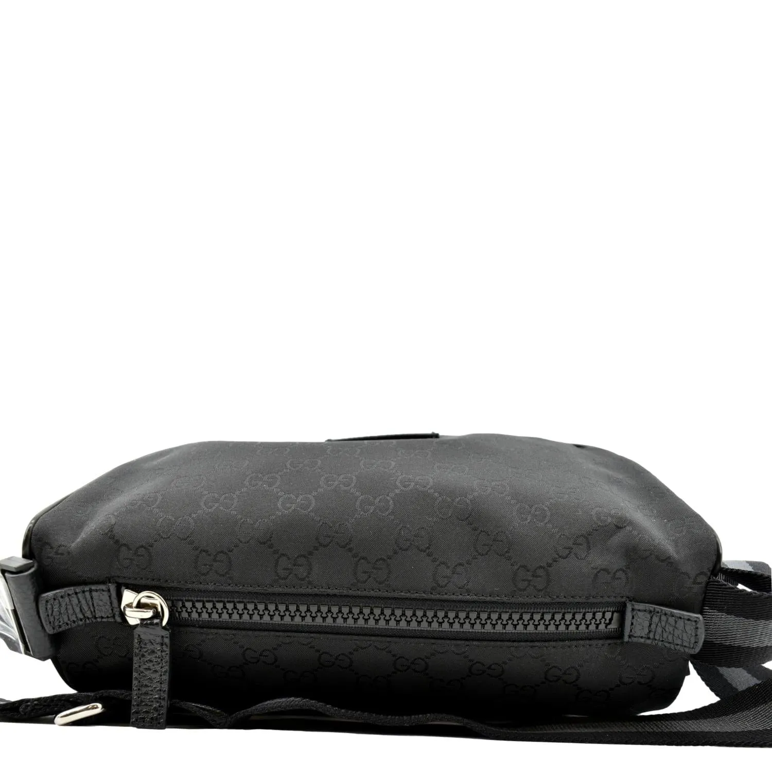 GUCCI GG Monogram Nylon Canvas Fanny Pack Belt Bag Black 449182