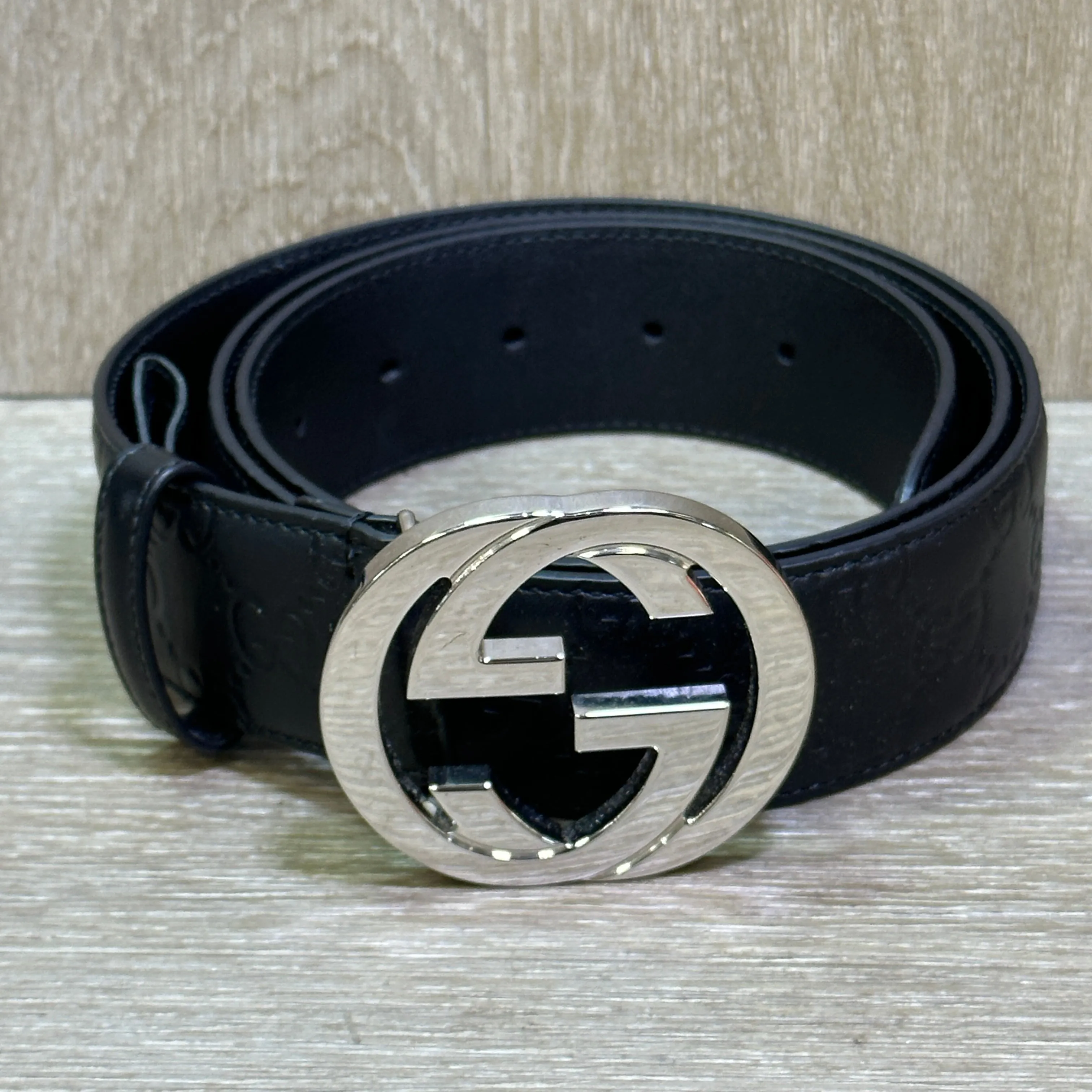 Gucci GG Signature Belt - Black - Size 40