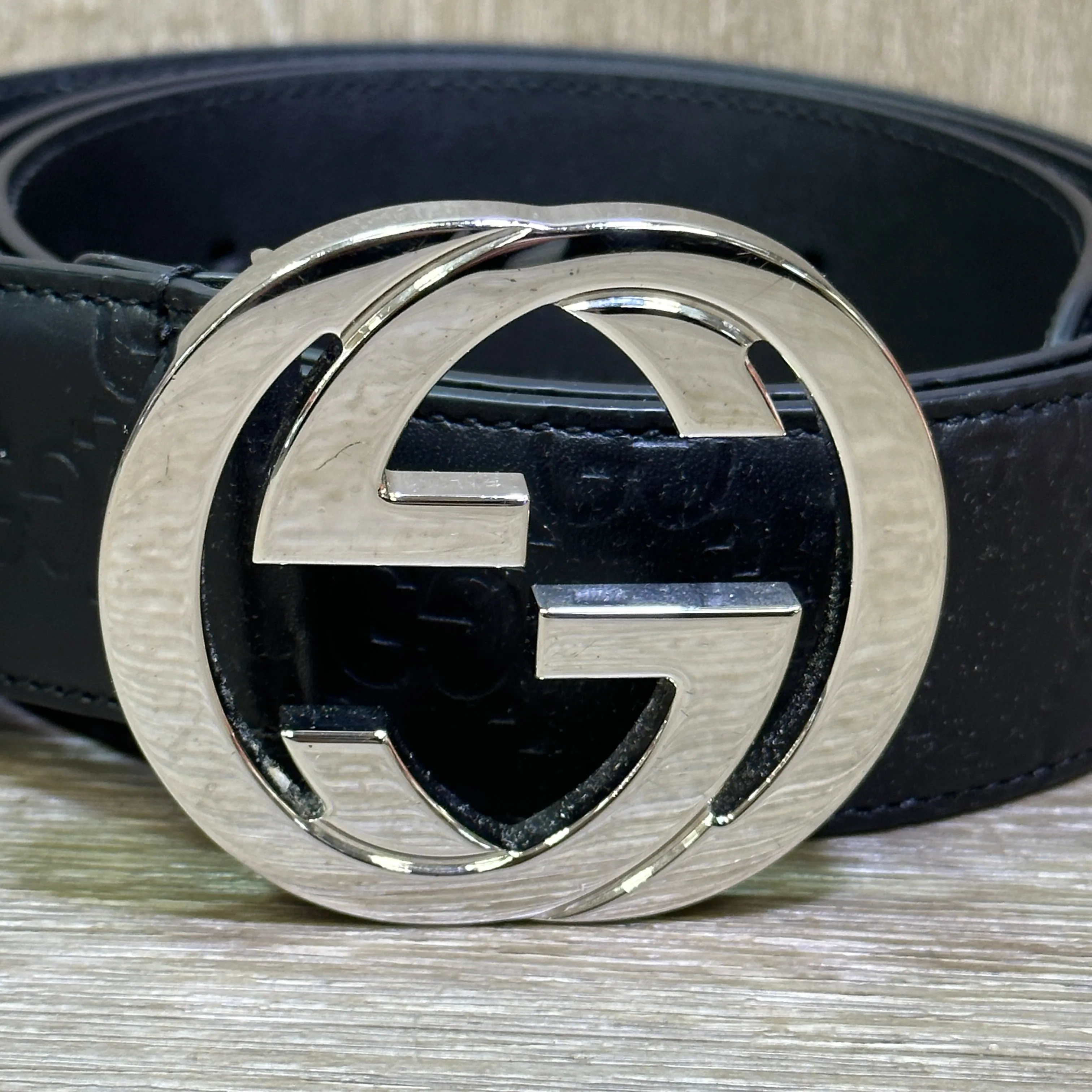 Gucci GG Signature Belt - Black - Size 40