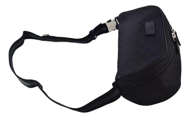 Gucci Interlocking GG Black Canvas Bum Bag