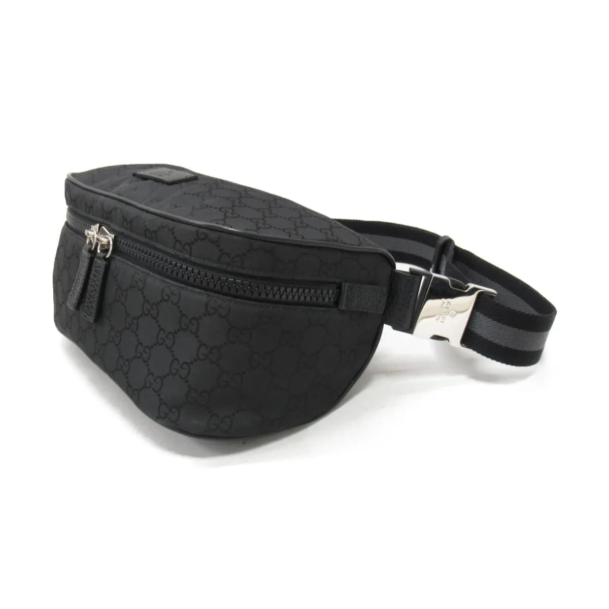 Gucci Interlocking GG Black Canvas Bum Bag