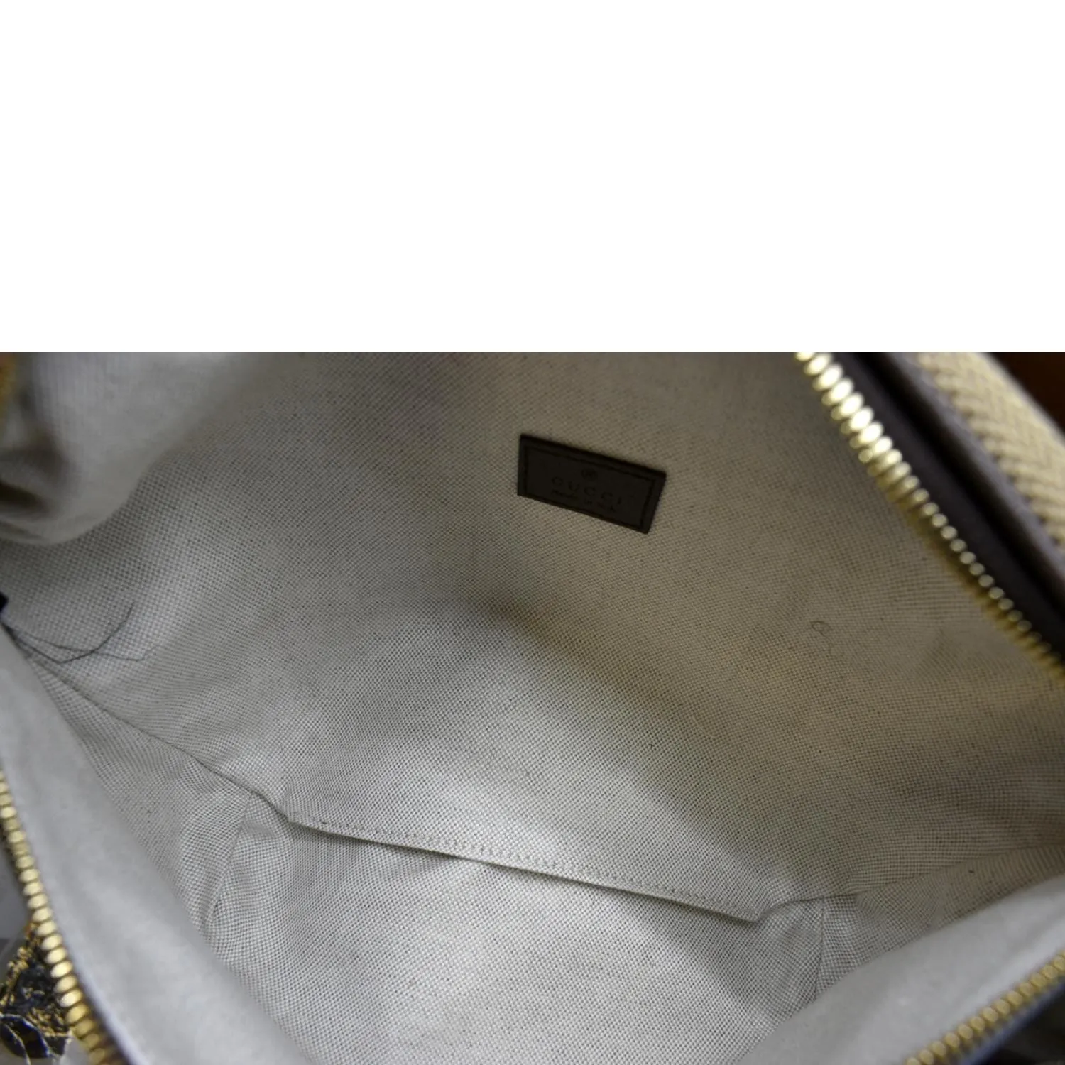 GUCCI Jumbo GG Canvas Leather Belt Bag Brown 696031
