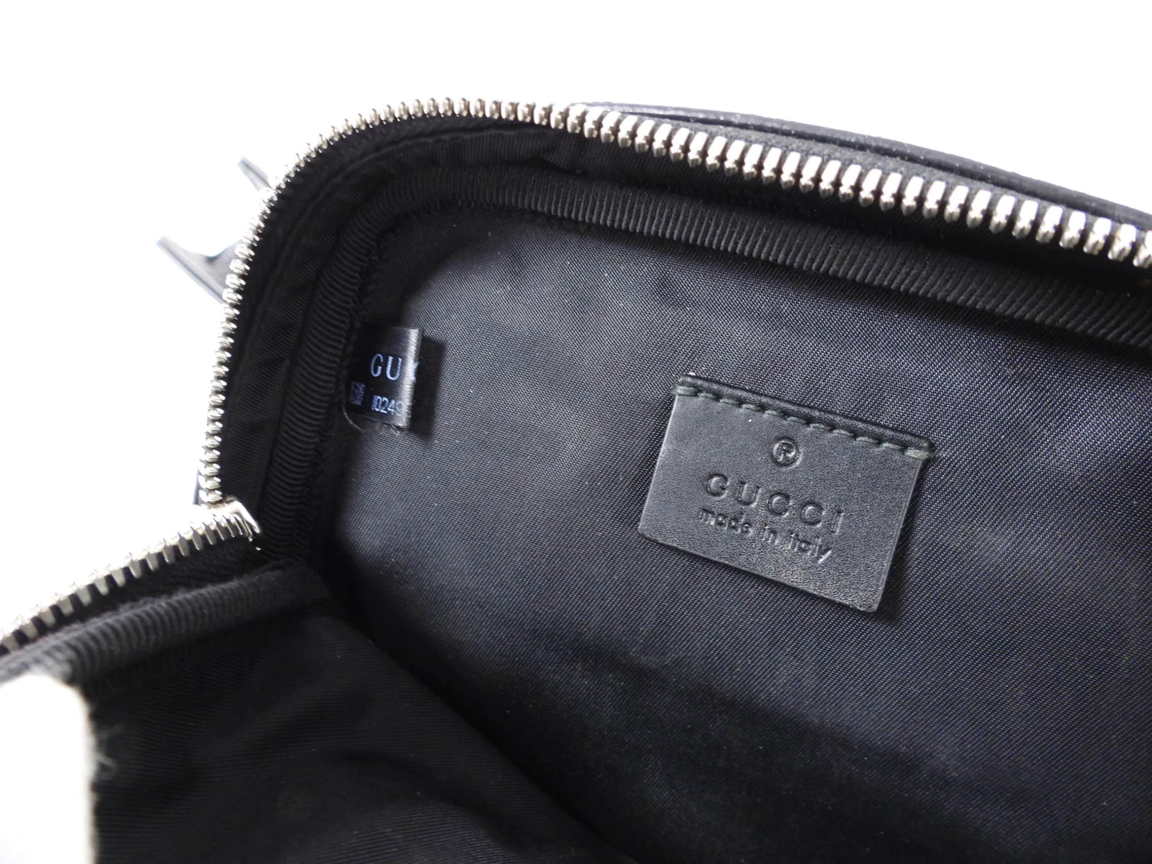 Gucci Monogram Supreme Double Belt Bag