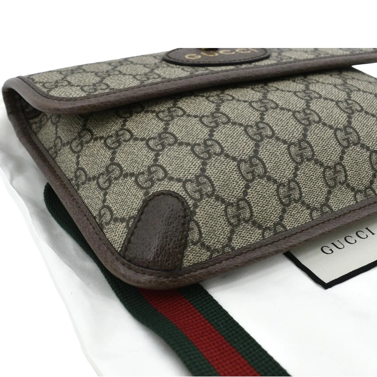 GUCCI Neo Vintage GG Monogram Canvas Belt Bag Beige 493930