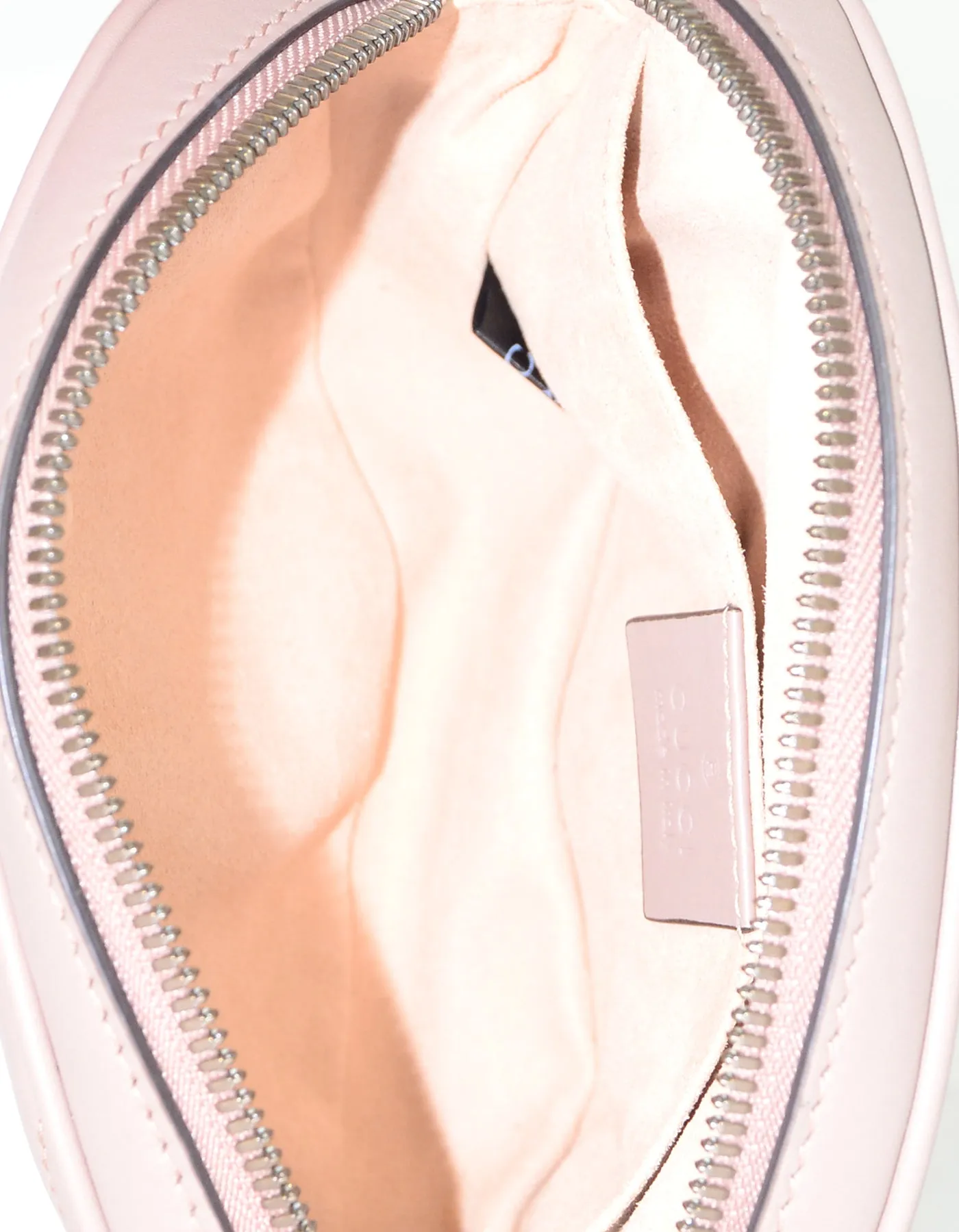 Gucci Porcelain Rose Beige GG Marmont Small Matelasse Belt Bag sz 85/34"