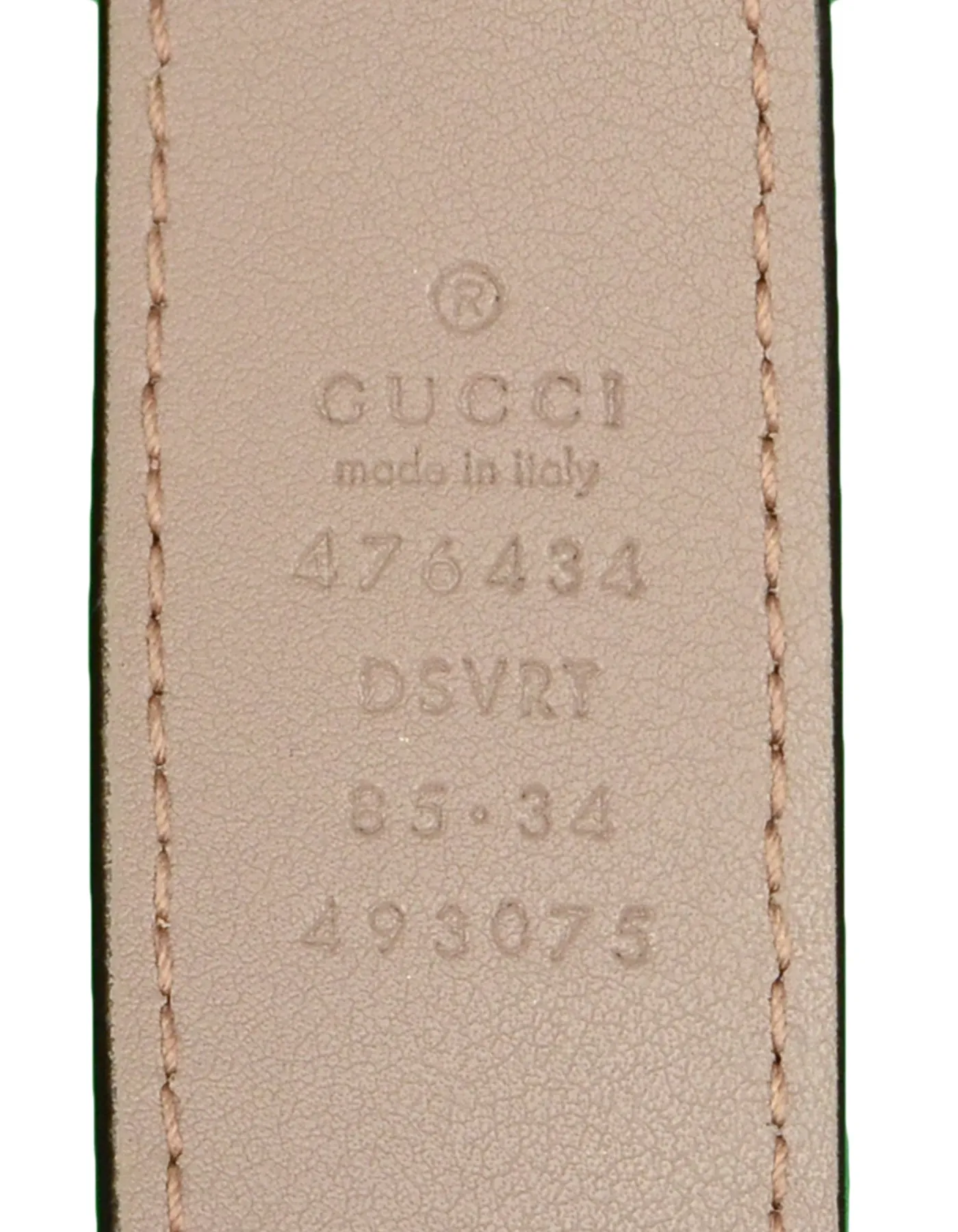 Gucci Porcelain Rose Beige GG Marmont Small Matelasse Belt Bag sz 85/34"