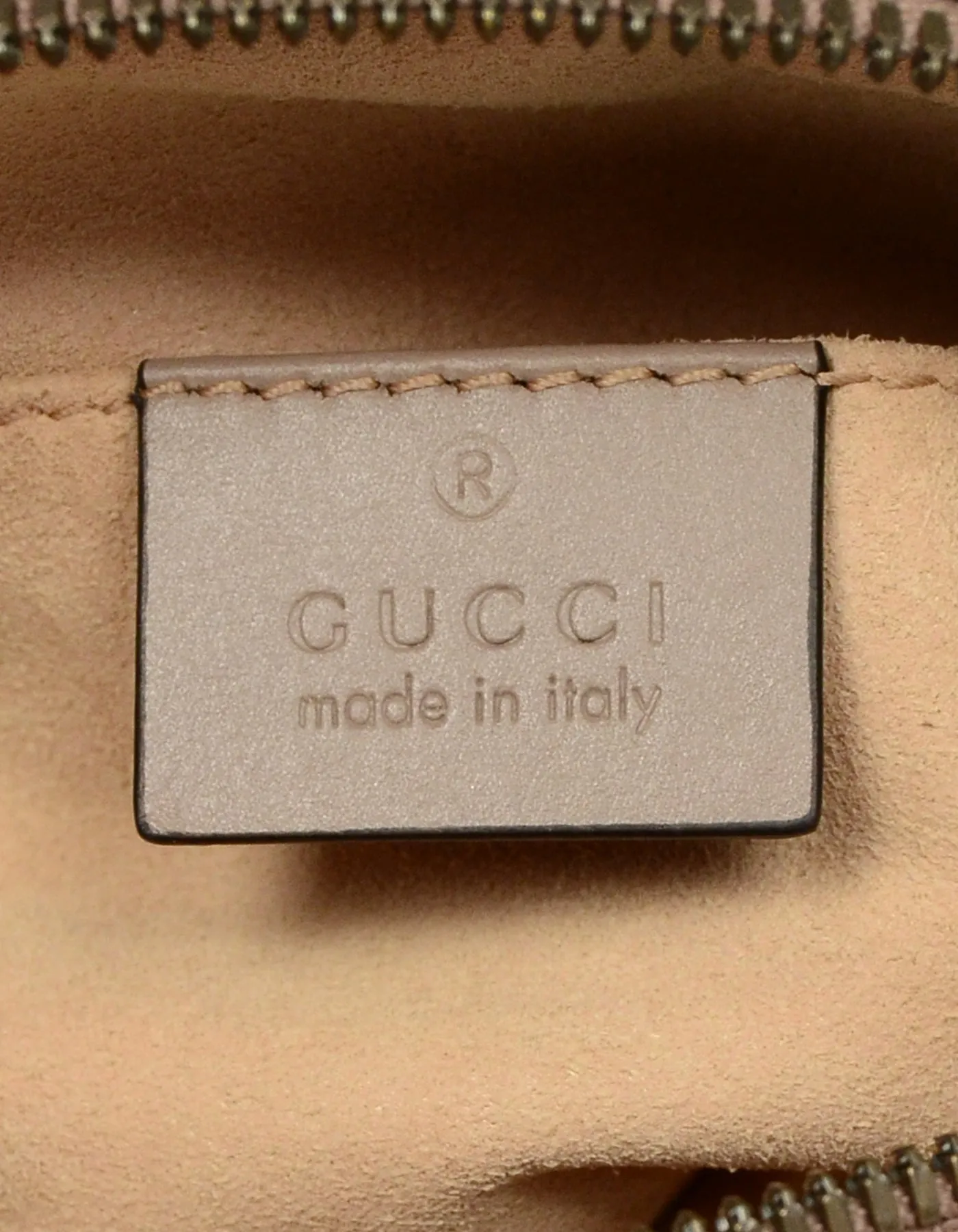 Gucci Porcelain Rose Beige GG Marmont Small Matelasse Belt Bag sz 85/34"
