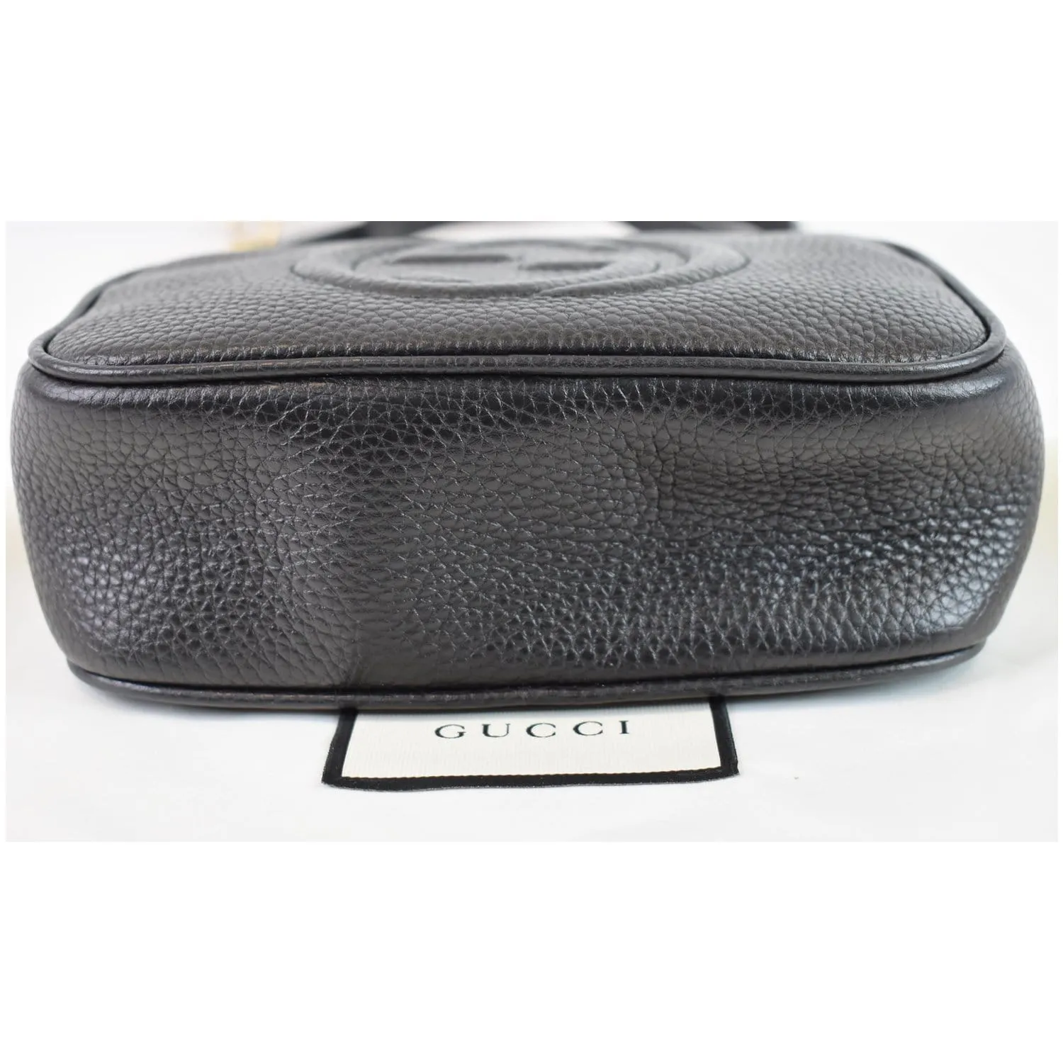GUCCI Soho Disco Small Leather Crossbody Bag Black 347994