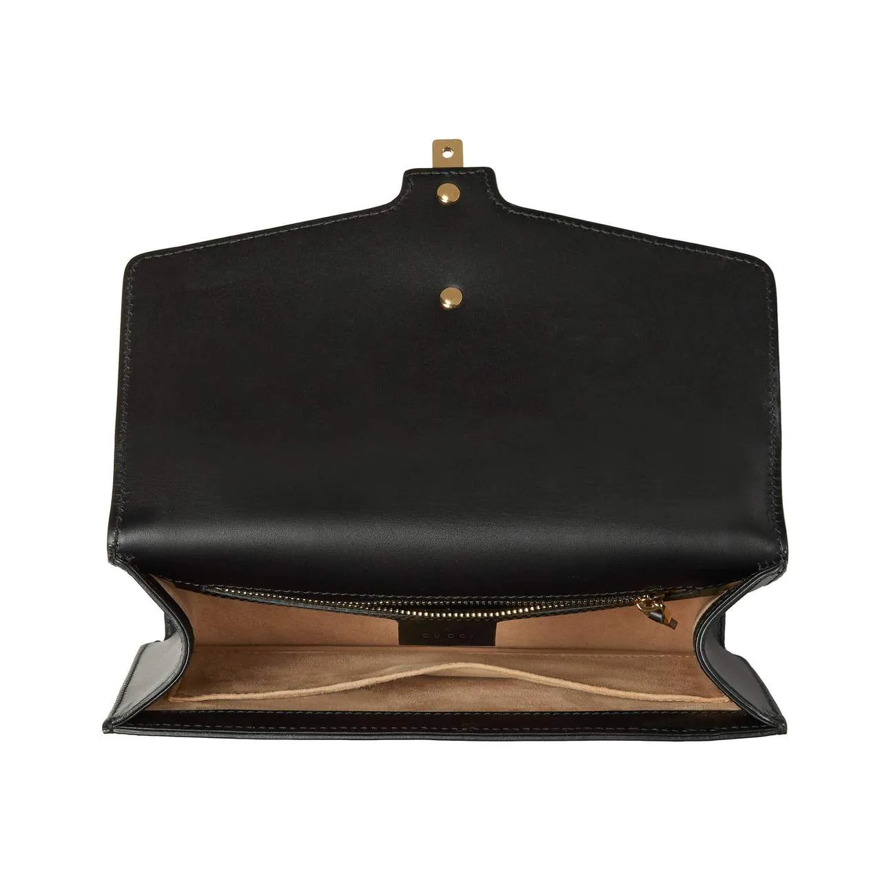Gucci Sylvie Leather Belt Bag in Black