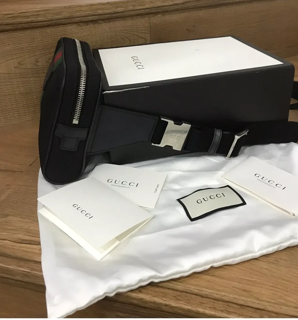 Gucci Web Techno Canvas Belt Bag